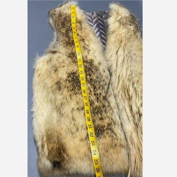 Vintage Handmade Speckled Eastern Coyote Fur Vest Winter Women's M/L 36" Ches - Picture 14 of 14